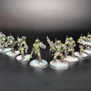 Kasrkin Kill Team Commission- Professional Paint Job and Custom bases. Magitnizing options.