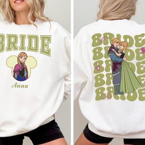 Frozen Princess Anna and Kristoff Wedding Shirt, Custom Disney Bride & Groom Matching Shirt, Disney Honeymoon Shirt, Just Married Couple Tee