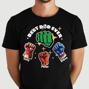 Koszulka Disney Marvel Best Dad Ever, koszulka z imieniem dla dzieci z komiksu Avengers, bluza z kapturem Disneyworld Superheroes, bluza z kapturem Disneyland Family Trip