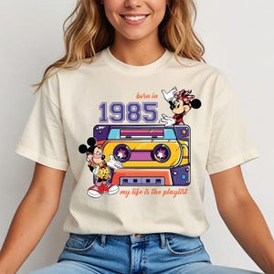 Disney Born In 1985 T-Shirt, Retro Minnie & Mickey Birthday Shirt, Disney My Life Is The Playlist Shirt, Disney 40th Birthday Sweatshirt