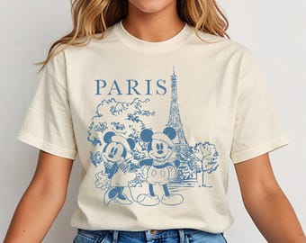 Mickey & Minnie In Paris Shirt, Disney Paris Vacation T-Shirt, Disneyland Family Trip Sweatshirt