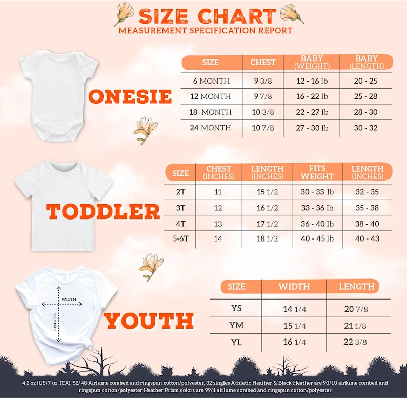 a baby's size chart for a baby's bodysuit
