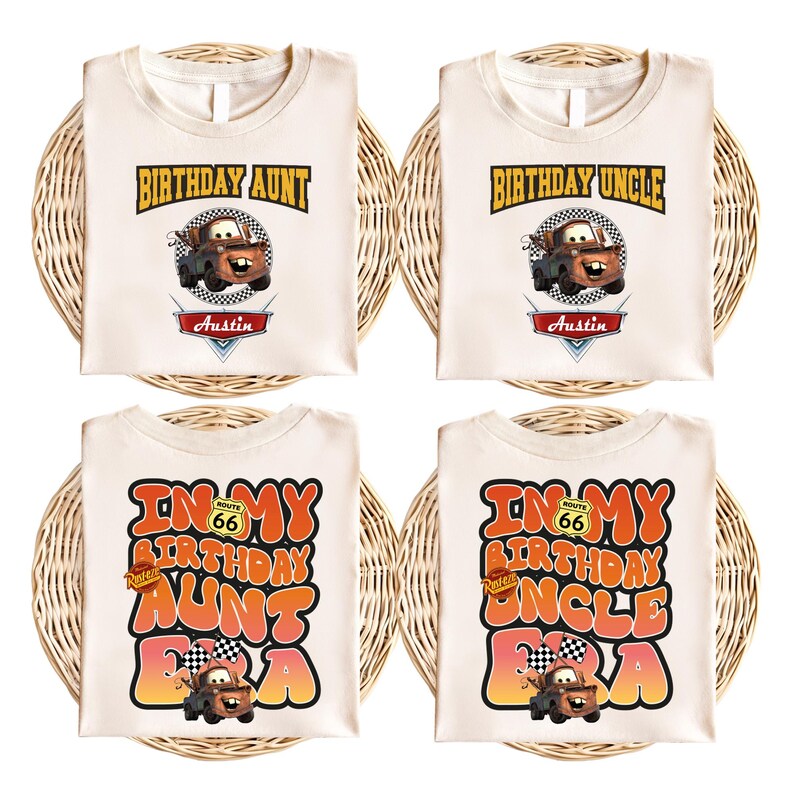Disney Cars Birthday Shirt, Tow Mater Birthday Boy Shirt, Pixar Custom Family Matching Birthday Shirts, Disneyland In My Birthday Era Shirt