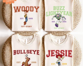 Disney Toy Story-shirts met alle personages, Woody & Buzz Lightyear-T-shirts, Jessie en Bo Peep-T-shirt, sweatshirts Disneyland-gezinsuitje