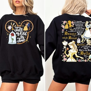Disney Princess Belle & The Beast Sweatshirt, Beauty And The Beast Hoodie, Kids Princess Half Marathon Hoodie, Disney Family Trip Sweater
