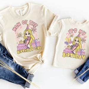 It&#39;s My Birthday Rapunzel Shirt, Custom Tangled Princess Birthday Party Tee, WDW Birthday Girl Shirt, Disney Family Matching Birthday Shirt