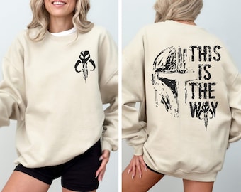 Star Wars This Is The Way Sweatshirt, Disney The Mandalorian Hoodie, Star Wars Galaxy's Edge Sweat, Disneyland Family Vacation Sweatshirt