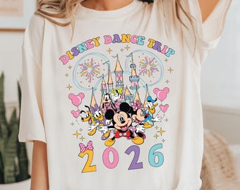Mickey and Friends Dance Trip 2026 Shirt, Disney Cheerleader Team Shirt, Magic Kingdom Dance Vacation Tee, WDW Magic Castle Dance Trip Tee