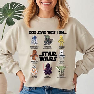 Star Wars God Says I Am Sweatshirt, Disney Darth Vader Skywalker Hoodie, Galaxy&#39;s Edge Christian Sweater, Disney Family Vacation Sweatshirt