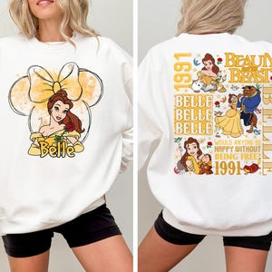 Princess Belle Sweatshirt, Beauty And The Beast Hoodie, Disney Kids Princess Half Marathon Sweater, Disneyland Family Trip Sweatshirt