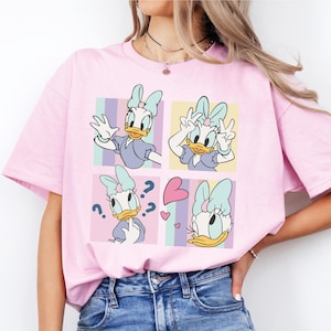 Camiseta Disney Daisy Duck, camiseta retrô Disney Daisy Bestie, camisetas de viagem para meninas, moletom de férias em família na Disneylândia