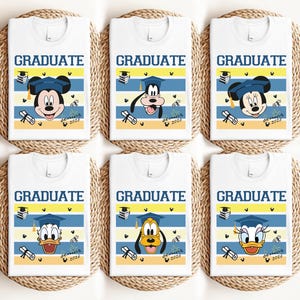 Mickey & Friends Graduate Shirt, Disney Senior 2026 Matching Shirts, Disney Family Graduation Shirt, Disneyland Senior Party Sweatshirt