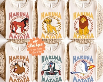 The Lion King Family T-Shirt, Hakuna Matata Matching Shirts, Disneyland Safari Shirt, Disney Simba Nala Mufasa Shirt, Animal Kingdom Shirt