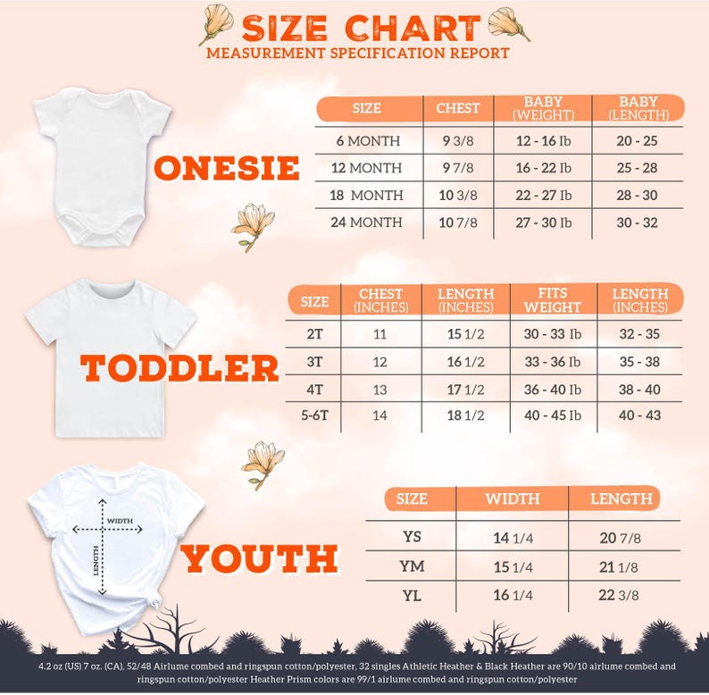 a baby's size chart for a baby's bodysuit