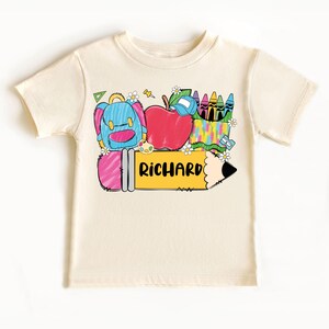 Aangepast terug naar school-T-shirt, First Day Of School-shirt, Pre-K & Kleuterschool-T-shirt, Hoodie basisschool, Sweatshirt Teacher School