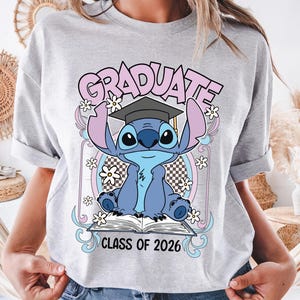Disney Stitch Graduate Shirt, Stitch Class Of 2026 T-shirt, Disney Graduation Party Hoodie, Disneyland Graduation Trip Sweatshirt