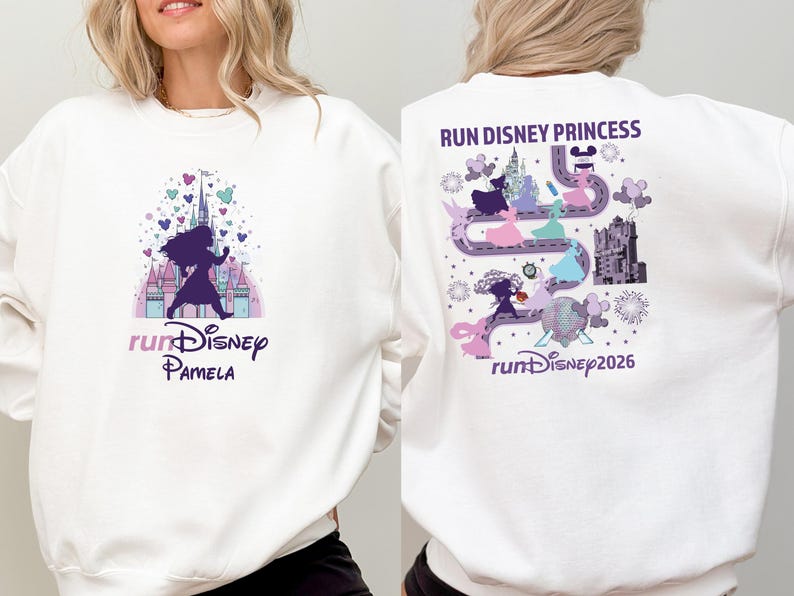 Run Disney Princess Shirt, Marathon Merida & Elsa Sweatshirt, Running Lover Hoodie, Moana And Belle Tee, Disneyland Trip Sweater