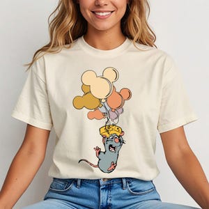 Remy Chef with Mickey Balloons Shirt, Disney Ratatouille Remy T-Shirt, Pixar Little Chef Mouse Shirt, Disneyland Vacation Family Sweater