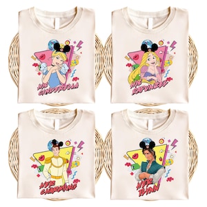 Princess and Prince Love Matching Shirt, Retro Disney His And Hers Couple Shirt, Disneyland Honeymoon Vacation Tee, Jasmine Aladdin Tee