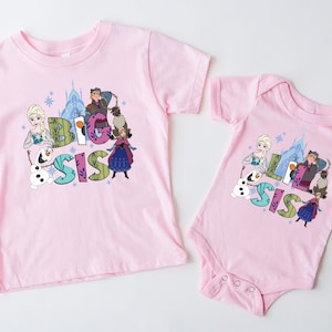 Disney Frozen Big Sis & Lil Sis Shirts, Elsa And Anna Mama Matching T-Shirts, Dad Of A Princess Tee, Disneyland Pregnancy Reveal Sweatshirt