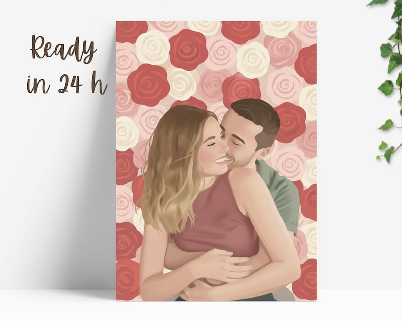 Retrato Personalizado de Pareja – Regalo Digital imagen 6