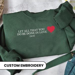 Custom embroidered sweatshirt crewneck, Personalized TShirt, customized logo, Personalized Gifts, Embroidered Logo, Add your text Sweatshirt