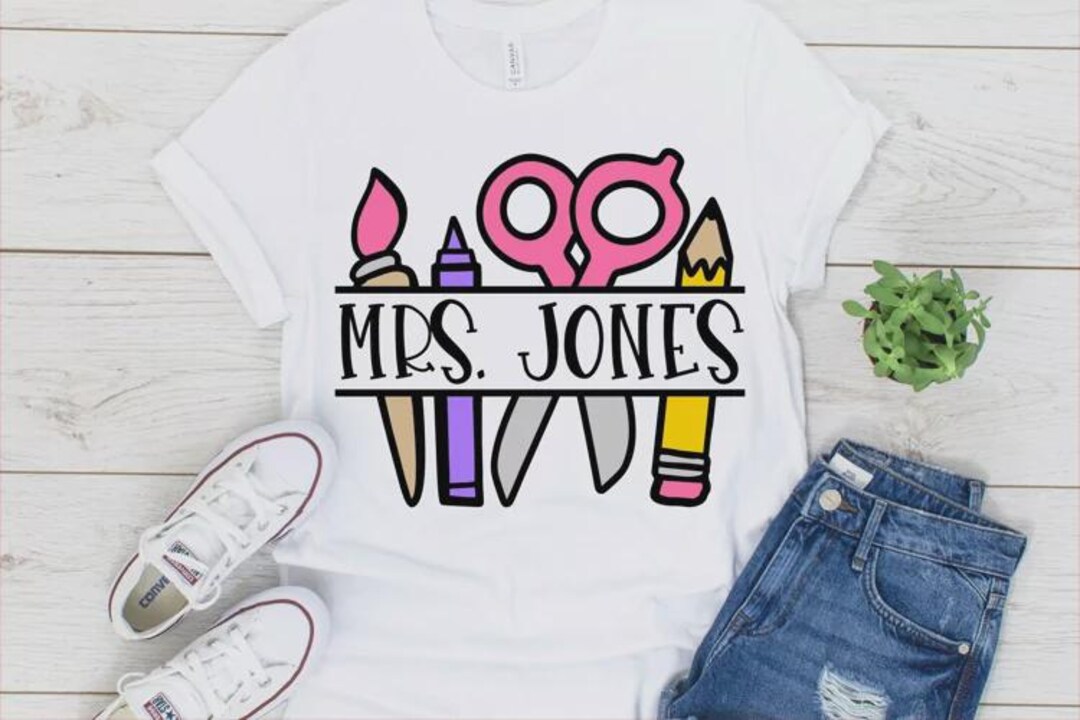 School Tools Split Monogram SVG Bundle, Teacher Frame DXF PNG, Back to ...