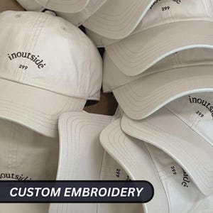 Custom Embroidered Adjustable Relaxed Fit Baseball Cap Dad Hat, Personalized Baseball Cap, Custom Handmade Hats,  Custom Low Profile Dad Hat