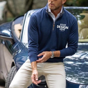 Custom Quarter Zip, Custom Printed Text Logo Sweatshirt, Monogram Zip Sweatshirt, Custom Business Logo 1/4 Zip Up Pullover, Branding Shirts
