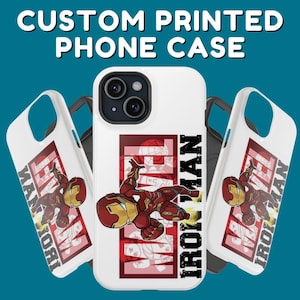 Superhero Tech Armor Phone Case: Red Gold Hero-Inspired Cover