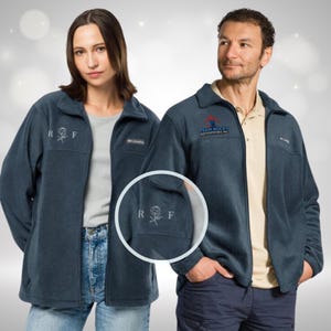 Custom Embroidered Fleece Jacket For Men And Women Customized Fleece Jacket Zip Fleece with Embroidered Text Personalized right Chest Logo