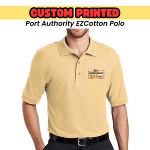 Custom Embroidered Polo, Personalized Golf Polo Shirts, Mens Office Work Polos, Polo Shirts for Business or Casual Wear, Sports Team Shirts