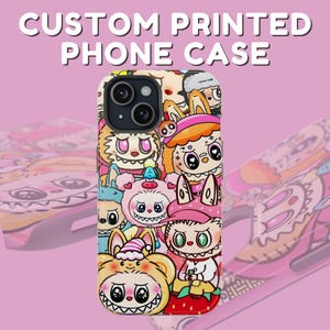 Personalized Labubu Phone Case – Wild & Cute Cartoon Design, Custom Gift for Kids or Teens, Protective Aesthetic Phone Cover