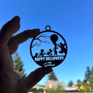 Simpsons Happy Halloween ornament. 3” or 4” made from Steel