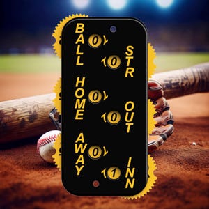 2PCS Baseball Umpire Clicker, 4 Wheels Baseball Indicator Umpire Not Easy To Slide Baseball Counter Clicker For Softball Coach Recording Outs & Innings Balls (Black