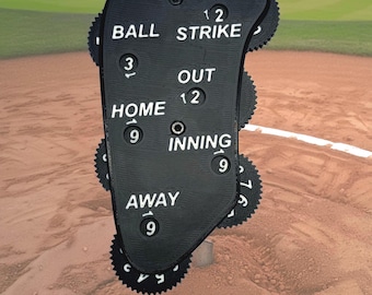 Baseball/Softball Umpire Dial Indicator with Score Dials (Original/Oversized). For Umpires, Scorekeepers, Coaches.