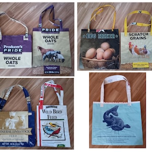 Misc. Animals  Many To Choose From - Feed Bag Recycled Upcycle Tote
