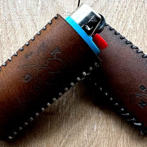 custodia, pelle, accendino, personalizzato,