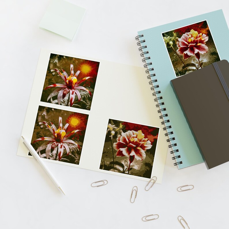 Carnation & Spider Lily Sticker Set: Botanical Planner Stickers - Etsy