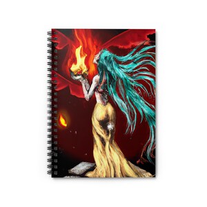 Flaming Goddess Spiral Notebook - Ruled Line, Journal, Sketchbook, Writing Pad, Planner, School Supplies