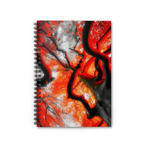 May include: Abstract art print featuring a swirling pattern of black, orange, and white. The colors are vibrant and bold, creating a dynamic and energetic design.