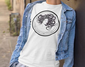 Medusa Graphic Tee: Feminist Snake Goddess Statement Shirt