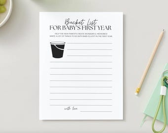 LISTA ŻYCZEŃ na pierwszy rok życia dziecka! Edytowalny szablon, gra na baby shower!
