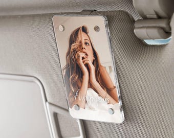 Personalized Car Visor Clip With Photo Custom Couples Gift Drive Safe Anniversary Gift For Him Car Decor Keepsake Romantic Family Photo Gift