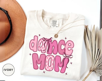 Coquette Dance Mom Comfort Colors, Checkered Dance Mama Shirt, Dancer mommy T-shirt, Dance Competition Gift