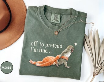 Off to Monkey Punch Comfort Colors® Shirt, Monkey Punch Graphic Tee, Baby Monkey Plush Top, Mothers Day Tee, Animal Lover Mother Gift