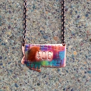 State of Montana 406 Necklace