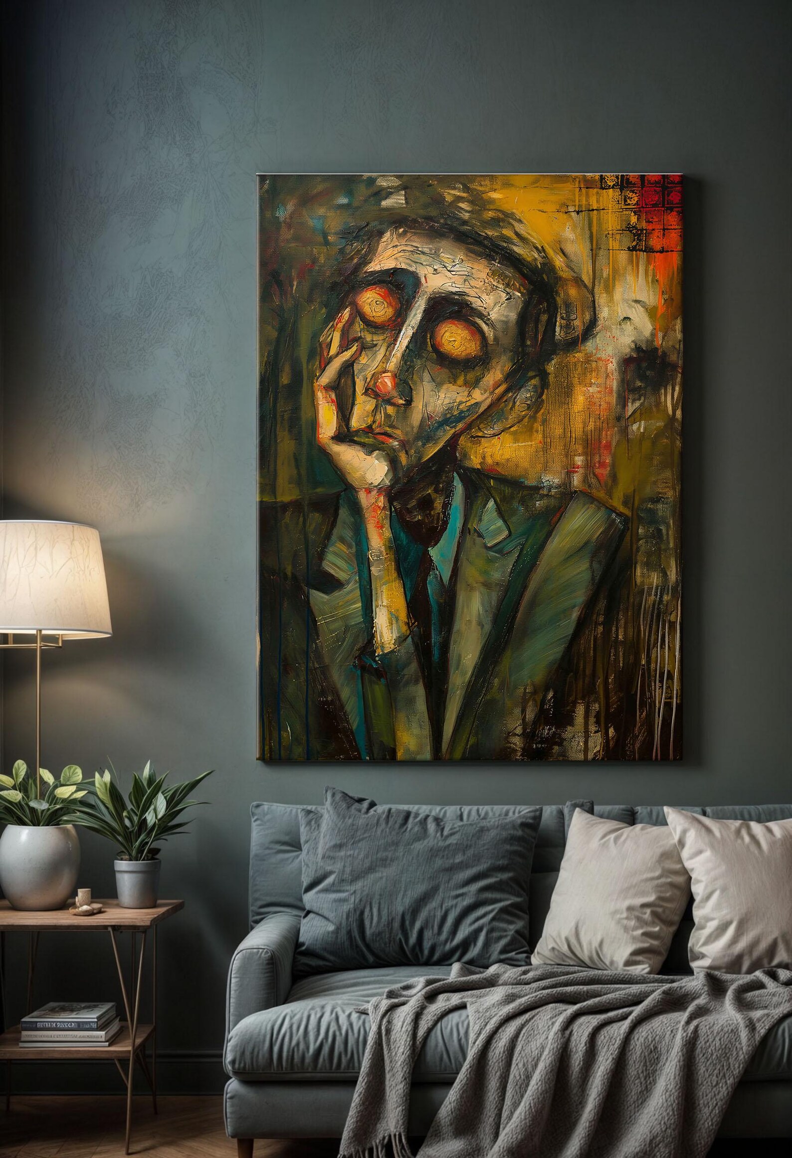 Photo inspiration: Expressionist Design Apartment Living Reference: Expressionist Portrait Canvas Art