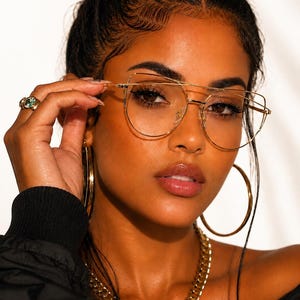Vintage Inspired Double Frame Clear Lens Glasses| Oversized Fashion Frames