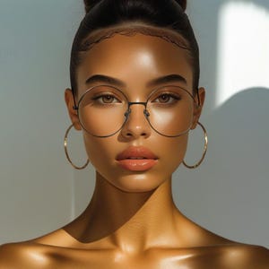 Black Blue Light Glasses Metal Frame Spectacles|Circular Frame Glasses|Screen Protection Glasses|Non Prescription Glasses|Thin Frame Glasses